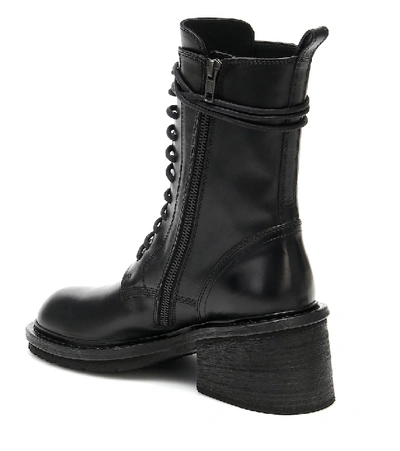 Shop Ann Demeulemeester Leather Ankle Boots In Black