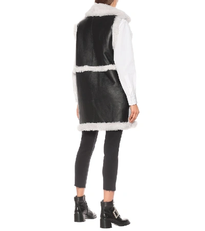 Shop Yves Salomon Meteo Shearling Vest In Black