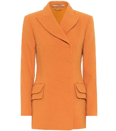 Shop Emilia Wickstead Brenton Wool Blazer In Orange