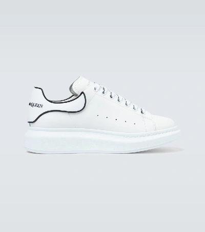 Shop Alexander Mcqueen Oversized Leather Sneakers In White