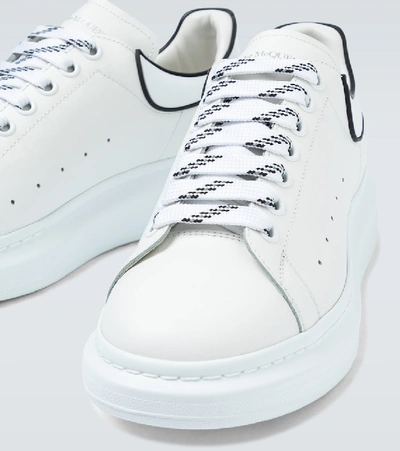 Shop Alexander Mcqueen Oversized Leather Sneakers In White