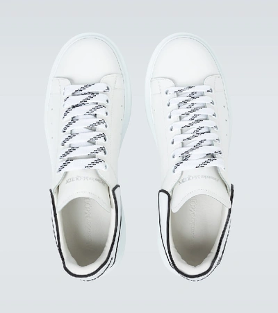 Shop Alexander Mcqueen Oversized Leather Sneakers In White