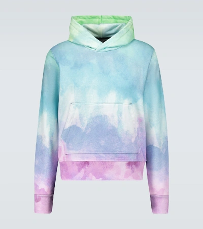 Shop Amiri Watercolor Printed Hooded Sweatshirt In Multicoloured