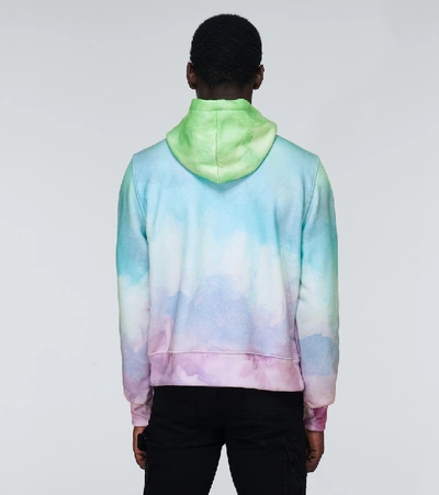 Shop Amiri Watercolor Printed Hooded Sweatshirt In Multicoloured