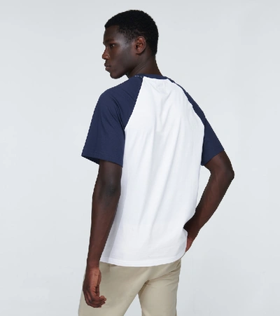 Shop Lanvin Printed Raglan-sleeved T-shirt In White
