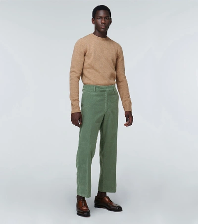 Shop Etro Wide-leg Corduroy Pants In Green