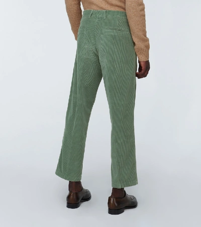 Shop Etro Wide-leg Corduroy Pants In Green