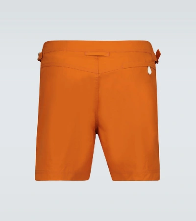 Shop Tom Ford Classic Swim Shorts In Orange