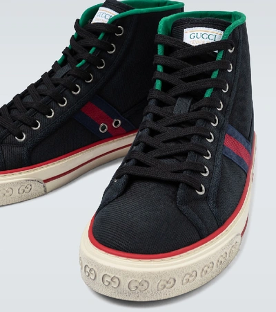 Shop Gucci Tennis 1977 High-top Sneakers In Blue