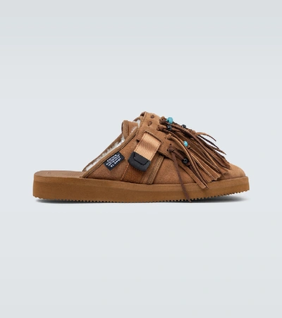 Shop Alanui Suicoke Slip-on Shoes In Brown