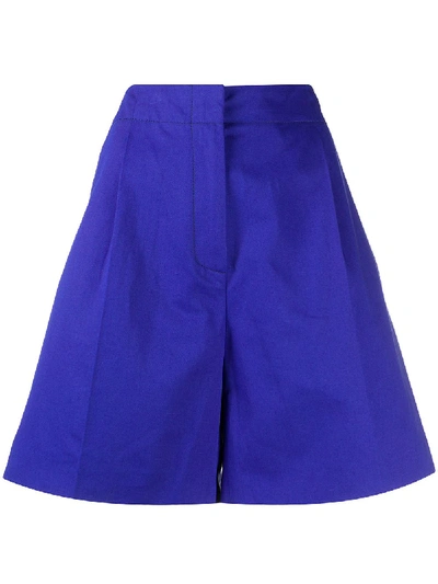 Marni A-line Bermuda Shorts In Blue