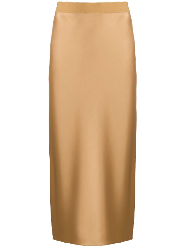 gold slip skirt
