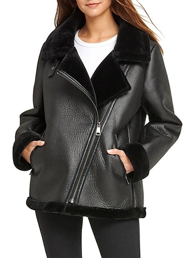 DKNY OVERSIZED FAUX SHEARLING JACKET 0400012820907