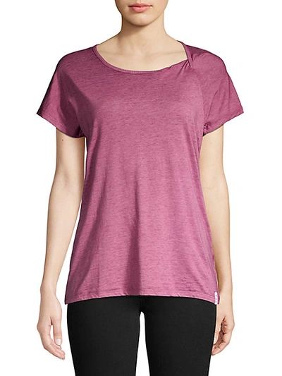 Shop Marc New York Washed Twist-neck Tee In Black