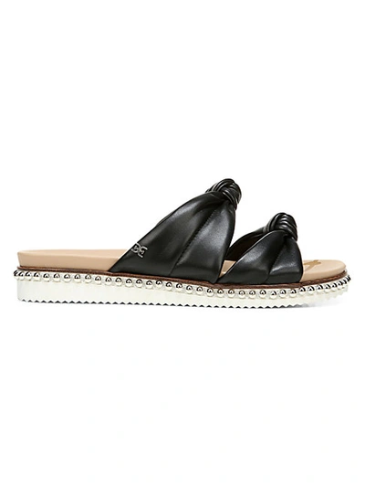 Shop Sam Edelman Alyse Studded Leather Slides In White