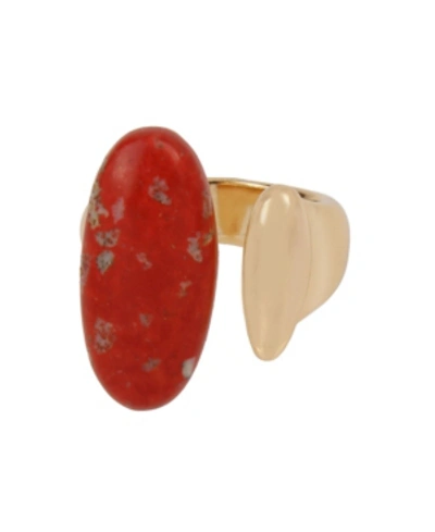 Shop Robert Lee Morris Soho Jasper Stone Ring In Ruby Red