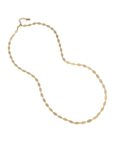 Shop Robert Lee Morris Soho Oval Disc Long Necklace In Gold