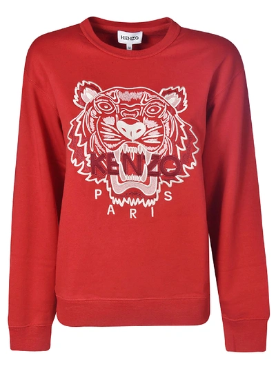 Shop Kenzo Classic Tiger Sweatshirt In Rosso