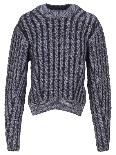 Shop Chloé Chloe Cable Knit Sweater In Navy