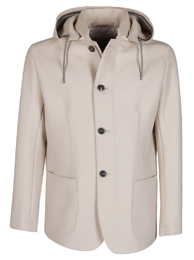 HERNO BEIGE WOOL-BLEND COAT 11450496