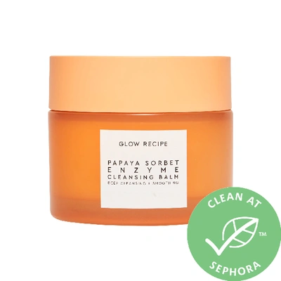 Shop Glow Recipe Papaya Sorbet Smoothing Enzyme Cleansing Balm & Makeup Remover 3.4 oz/ 100 ml