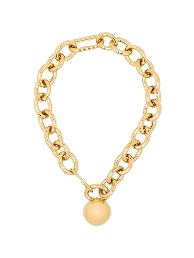 Shop Jil Sander Gold-plated Dome Chain Necklace