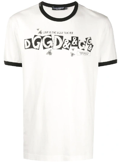 Shop Dolce & Gabbana Logo T-shirt In White