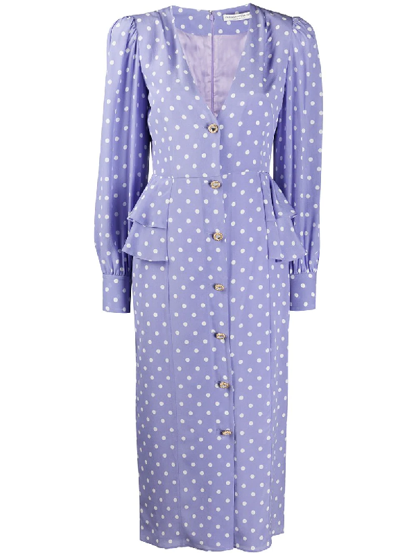 lilac polka dot dress