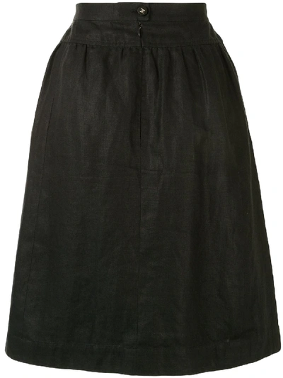 Pre-owned Chanel 1997 A-line Skirt In Black