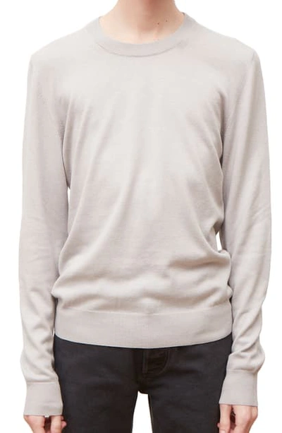Shop Maison Margiela Elbow Patch Crewneck Sweater In Medium Grey