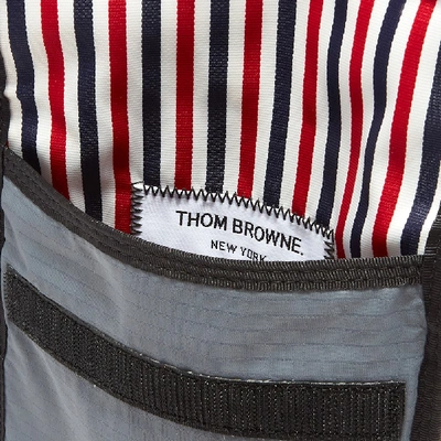 Shop Thom Browne Velcro Drawcord Neck Pouch In Grey