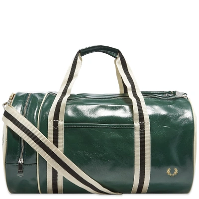 Shop Fred Perry Authentic Classic Barrel Bag In Green