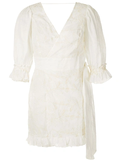 Shop Clube Bossa Baron Embroidered Dress In White