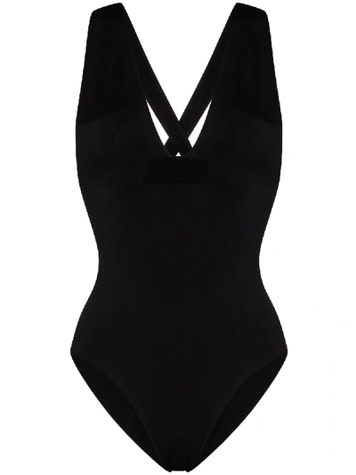 Shop Prism Illuminate V-neck Bodysuit In Black
