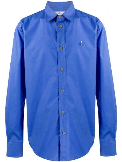 Shop Vivienne Westwood Poplin Shirt In Blue