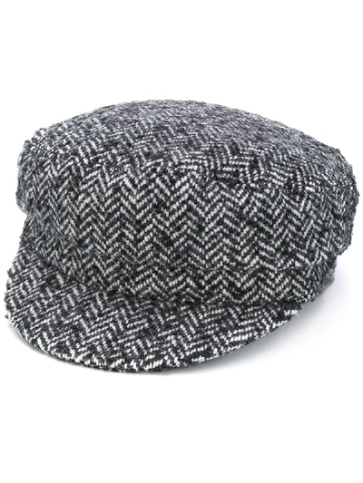 Shop Isabel Marant Tweed Baker Boy Hat In Black
