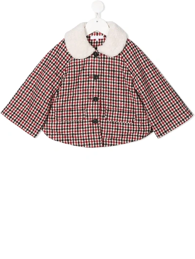 Shop Chloé Checked Jacket In White