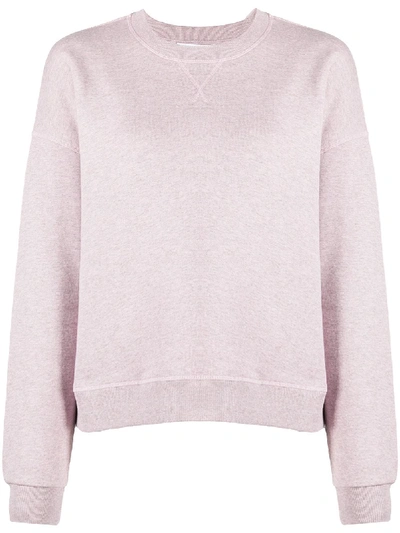 Shop Ganni Relaxed-fit Crew-neck Sweatshirt In Pink