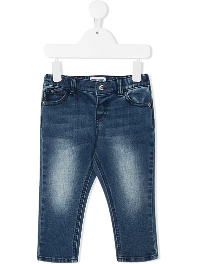 Shop Moschino Light-wash Skinny Jeans In Blue