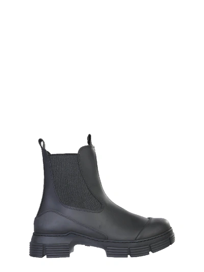 Shop Ganni Chelsea Boots In Nero