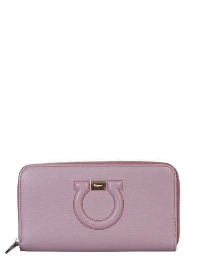 Shop Ferragamo Gancini Wallet In Rosa