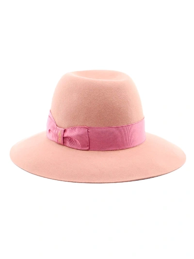 Shop Borsalino Folar Hat In Rosa Antico