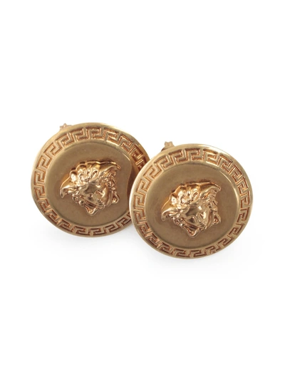 Shop Versace Metallic Earrings In Kot Oro Tribute