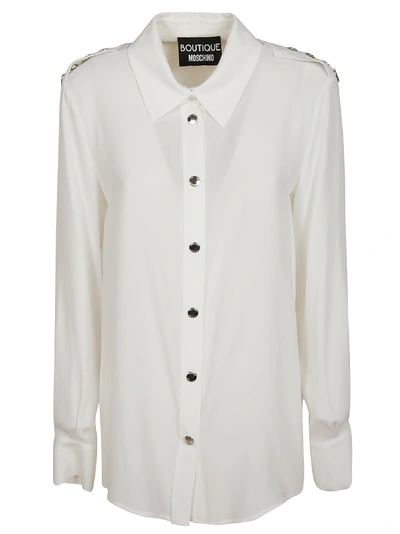 Shop Moschino Long-sleeved Shirt In White