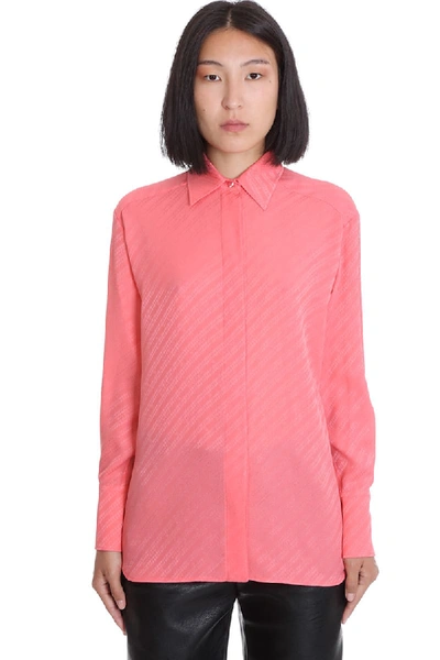Shop Givenchy Shirt In Rose-pink Silk
