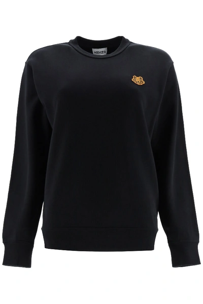 Shop Kenzo Tiger Patch Sweatshirt In Noir (black)