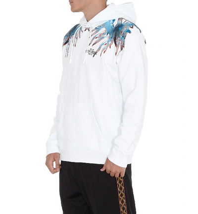 Shop Marcelo Burlon County Of Milan Sea Snail Wings Hoodie In White