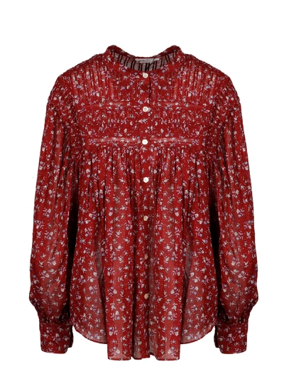 Shop Isabel Marant Étoile Plalia Top In Red