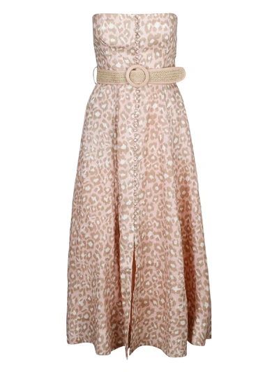 Shop Zimmermann Carnaby Bustier Midi Dress In Nude & Neutrals