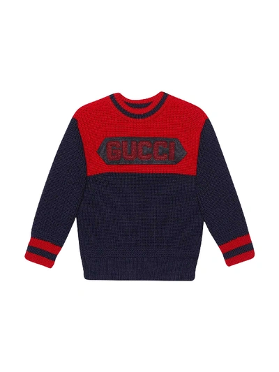 Shop Gucci Blue Sweater